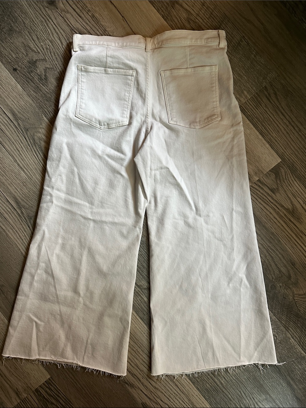 Madewell NWT flared crop Wide-Leg High-Rise Jeans vintage ivory women’s size 33 - Picture 12 of 14